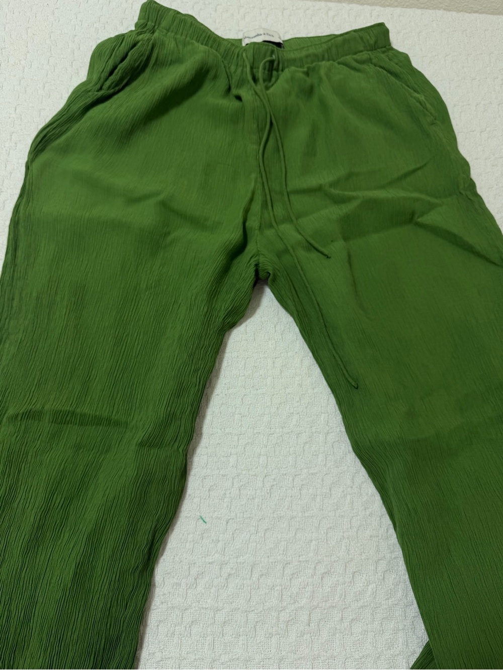 Abercrombie & Fitch Olive Green Drawstring Joggers